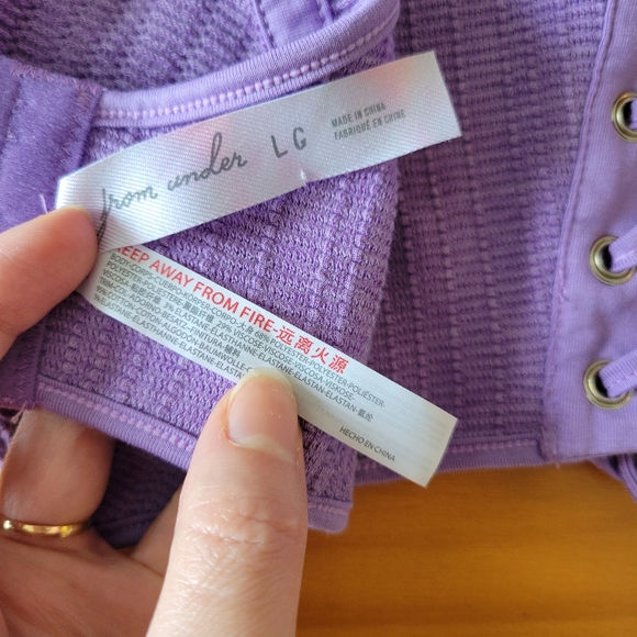 NWT Purple Lace-Up UO Bralette - Picture 2 of 3